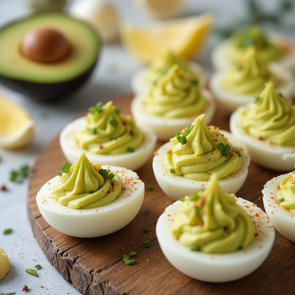 Avocado Deviled Eggs 2 Avocado Deviled Eggs