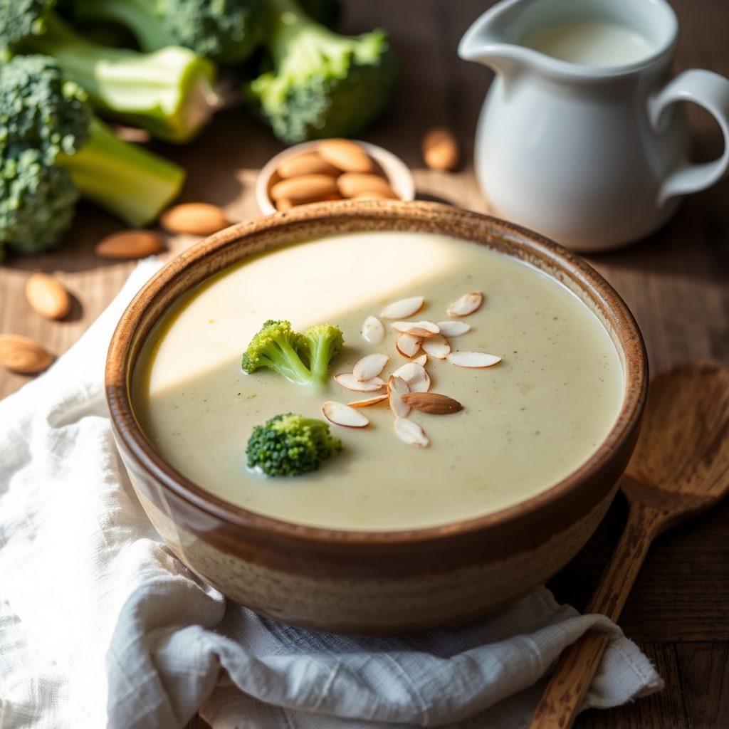 Creamy Broccoli Almond Soup Recipe 2 Creamy Broccoli Almond Soup Recipe