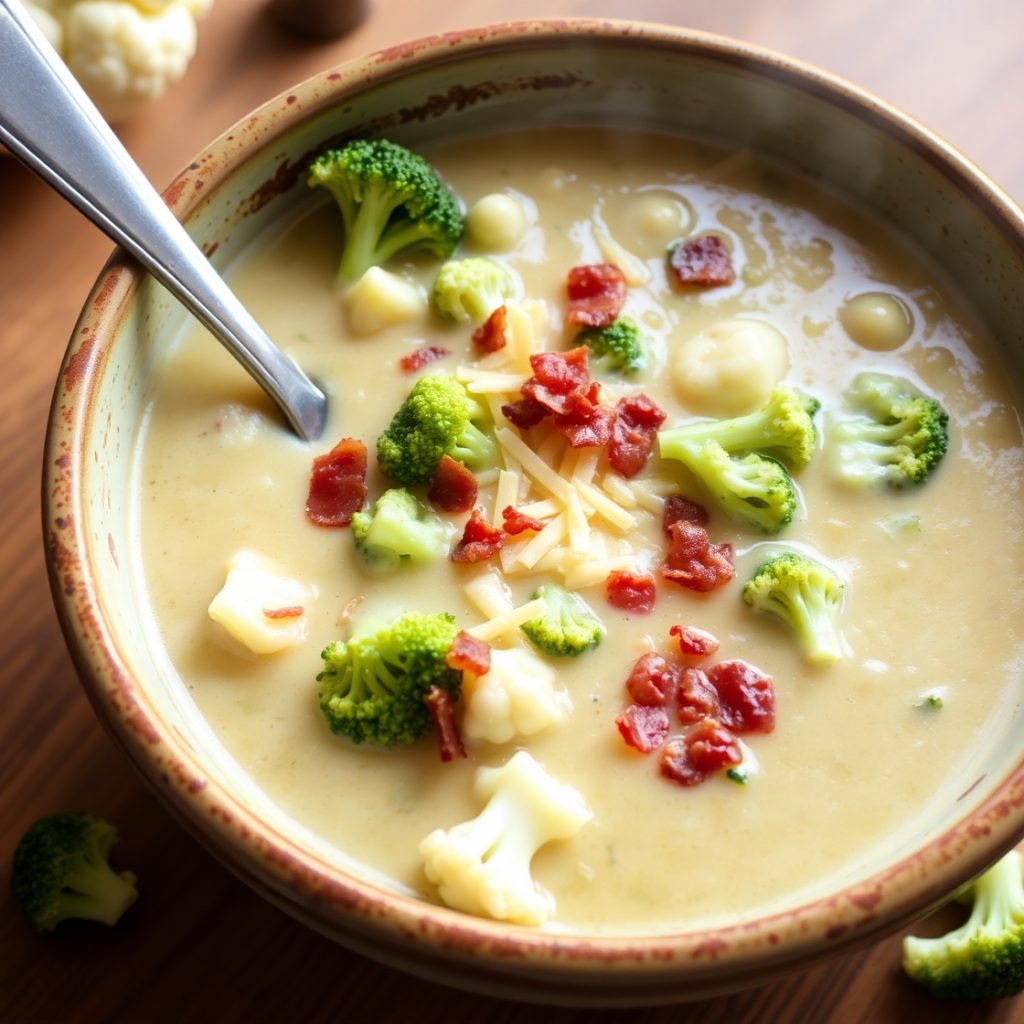 10 Delicious Low-Carb Soup Recipes 6 Homemade Broccoli Cauliflower Soup Recipe