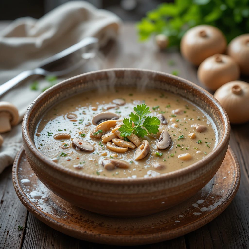 Homemade Low-Carb Cream of Mushroom Soup: A Rich and Healthy Comfort Dish 2 Homemade Low-Carb Cream of Mushroom Soup A Rich and Healthy Comfort Dish