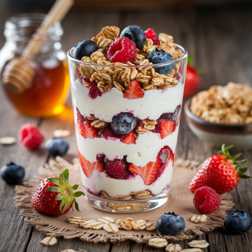 Layered Yogurt Parfait 2 Layered Yogurt Parfait