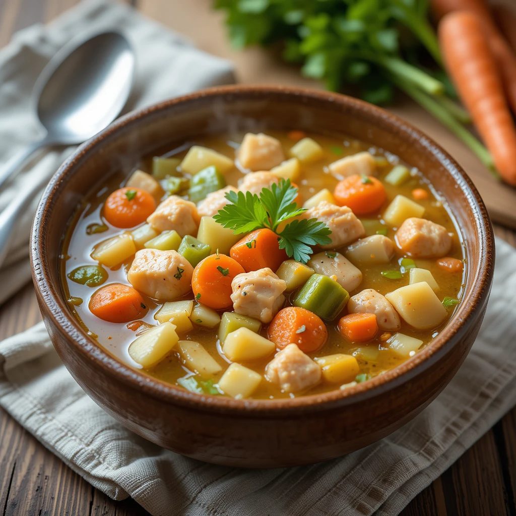 Homemade Low-Carb Chicken Vegetable Soup: A Nutritious and Hearty Meal 2 Low-Carb Chicken Vegetable Soup